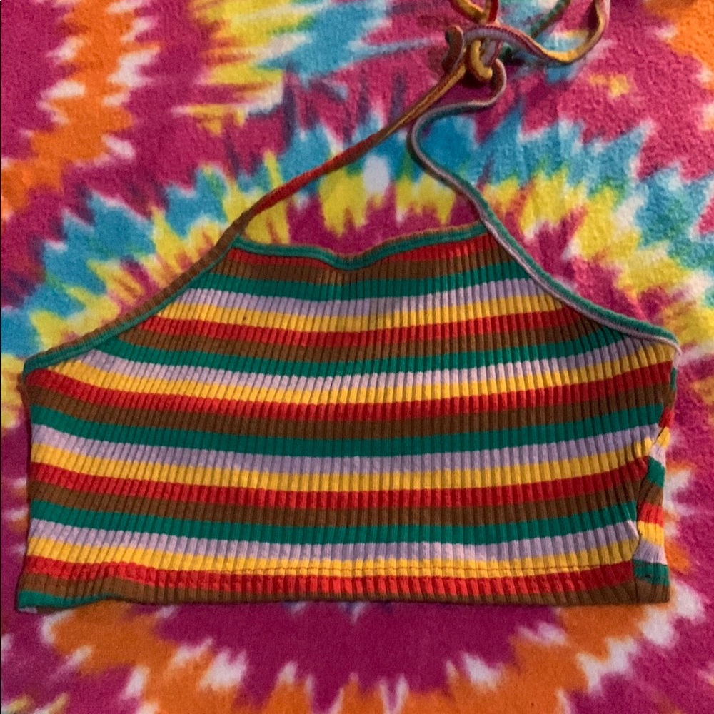 SHEIN Multicolor Ribbed Knit Top